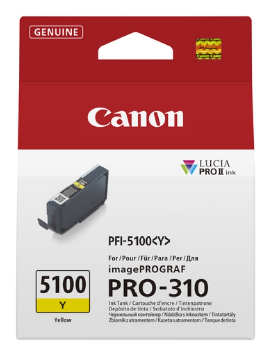 Bild på CANON INK PFI-5100 Y EUR YELLOW INK 6955C001