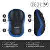 Bild på LOGITECH M185 WIRELESS MOUSE - BLUE EER2 910-002239