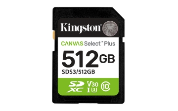 Bild på KINGSTON 512GB SDXC CANVAS SELECT PLUS SDS3/512GB