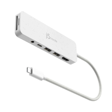 Bild på J5CREATE ECO-FRIENDLY USB-C MULTI-PORT JCD373EW-N