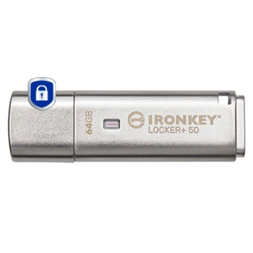 Bild på KINGSTON 64GB USB 3.2 IRONKEY Locker+ 50 IKLP50/64GB