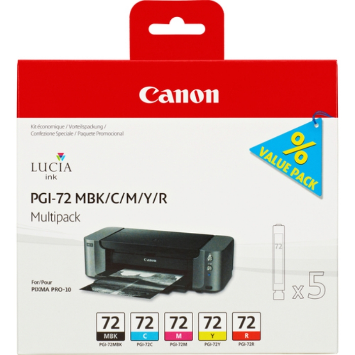 Bild på CANON PGI-72 MBK/C/M/Y/R MULTI PACK 6402B009