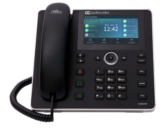 Bild på AUDIOCODES C450HD IP-PHONE POE GBE BLACK IPC450HDEG-DBW