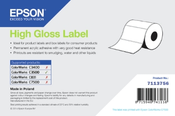 Bild på EPSON HIGH GLOSS LABEL DIE-CUT ROLL 7113756
