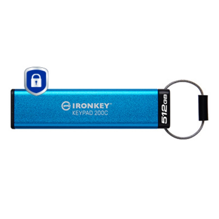 Bild på KINGSTON 512GB USB-C IRONKEY KEYPAD 200C IKKP200C/512GB