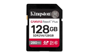 Bild på KINGSTON 128GB SDXC CANVAS REACT PLUS U3 SDR2V6/128GB