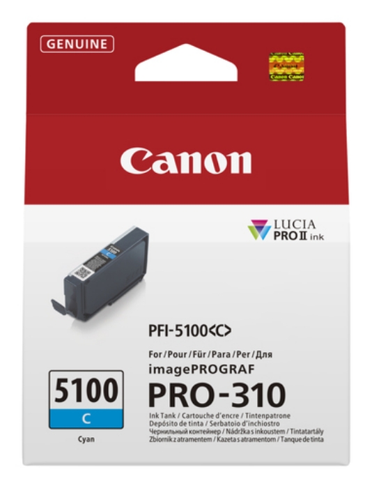 Bild på CANON INK PFI-5100 C EUR CYAN INK 6953C001