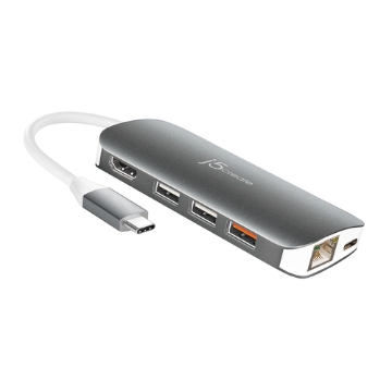 Bild på J5CREATE USB-C MULTI ADAPTER (9 FUNCTION JCD383-N
