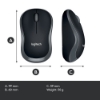 Bild på LOGITECH M185 WIRELESS MOUSE - GREY EER2 910-002238