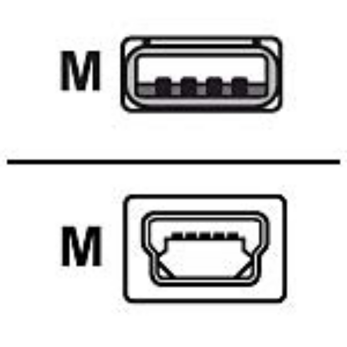 Bild på ZEBRA QL/RW CBL USB-A TO USB MINI-B AT17010-1