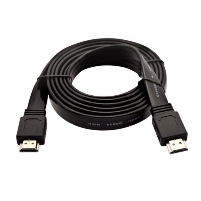 Bild på V7 HDMI 1.4 CABLE 4K 2M 6.6FT BLK V7HDMI4FL-02M-BK-1E