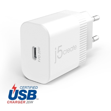 Bild på J5CREATE 20W PD USB-C WALL CHARGER - EU JUP1420-EN