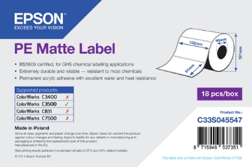 Bild på EPSON PE MATTE LABEL - DIE-CUT C33S045547