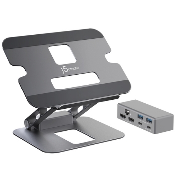 Bild på J5CREATE MULTI-ANGLE DUAL 4K DOCKING JTS427-N