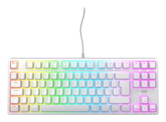 Bild på CHERRY XTRFY K4V2 RGB TKL - WHITE PAN CX-K4V2-RGB-TKL-WH-R-NOR