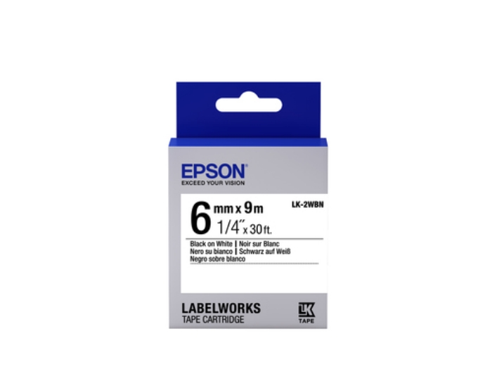 Bild på EPSON TAPE LK-2WBN STD BLK-/WHT 6/9 C53S652003