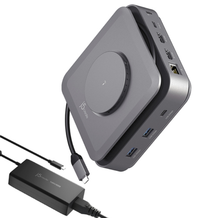 Bild på J5CREATE USB-C DOCK DUAL 4K HDMI GAN JCD3199P-EN