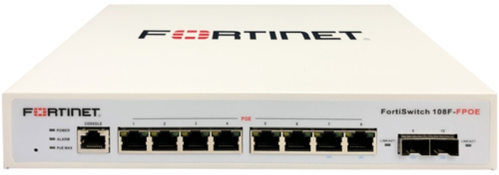 Bild på FORTINET L2+ MANAGEMENT SWITCH WITH 8XGE FS-108F-FPOE