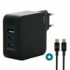 Bild på MOBILIS WALL CHARGER - 100 W - 2 USB C 001365