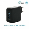 Bild på MOBILIS WALL CHARGER - 100 W - 2 USB C 001365