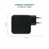 Bild på MOBILIS WALL CHARGER - 100 W - 2 USB C 001365
