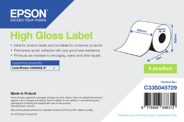 Bild på EPSON HIGH GLOSS LABEL CONTINUOUS C33S045729