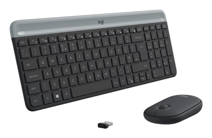Bild på LOGITECH SLIM WRLS KB/MOUSE GRAPHITE US 920-009204