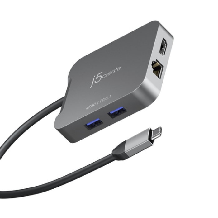 Bild på J5CREATE 4K60 ELITE USB-C TRAVEL ADAPTER JCD3191-N