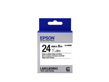 Bild på EPSON TAPE LK-6WBN STD BLK-/WHT 24/9 C53S656006