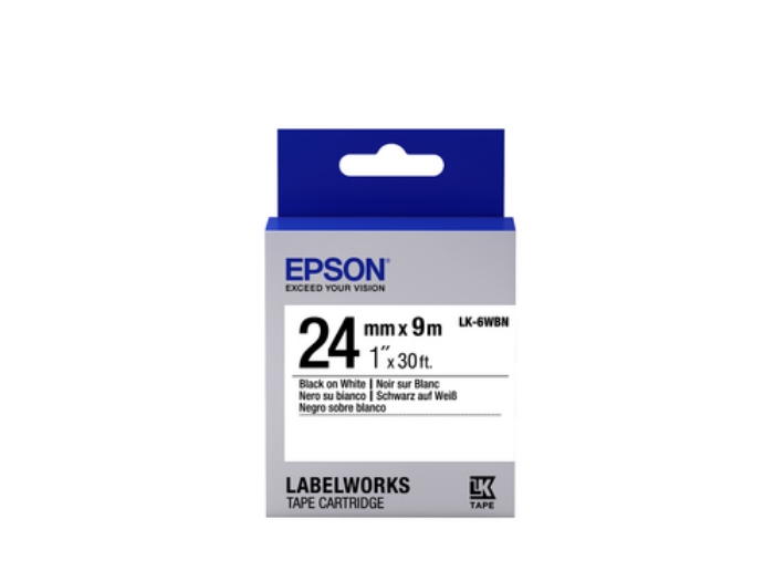 Bild på EPSON TAPE LK-6WBN STD BLK-/WHT 24/9 C53S656006