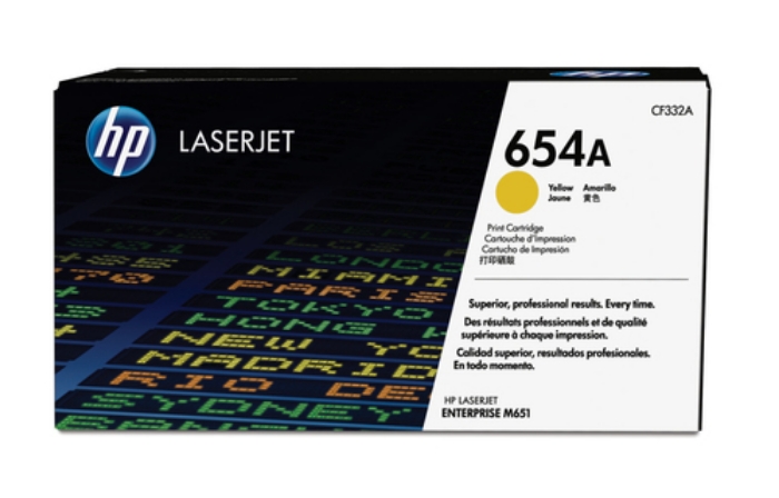 Bild på HP INC. TONER CARTRIDGE 654A YELLOW CF332A